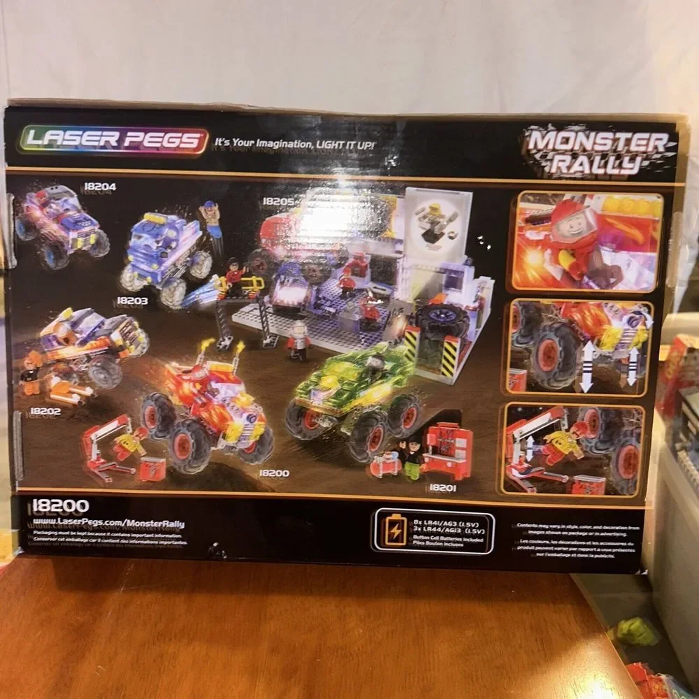 Laser Pegs Fire's Fury Kids Monster Rally Building Toy Brand‎ New In Box
